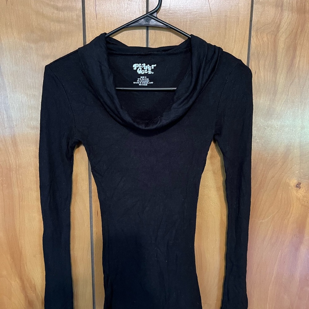 Planet Gold Black Long Sleeve Bodysuit